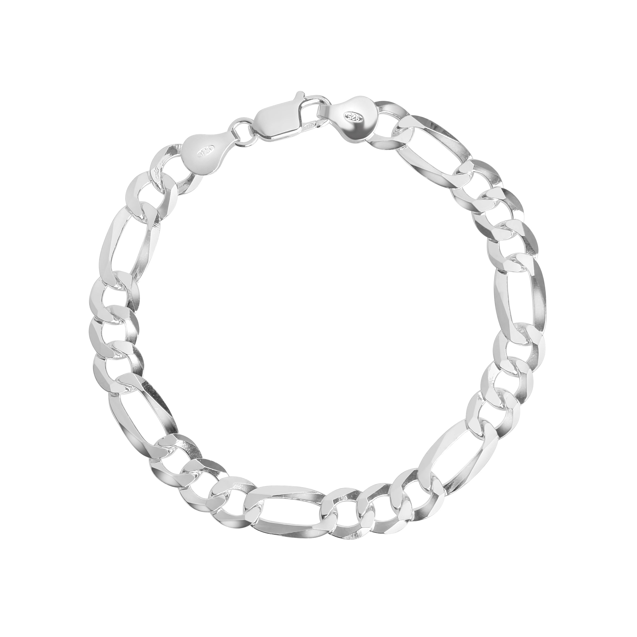 Figaro Flat Bracelet 8.0MM width